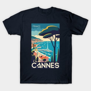 A Vintage Travel Art of Cannes - France T-Shirt